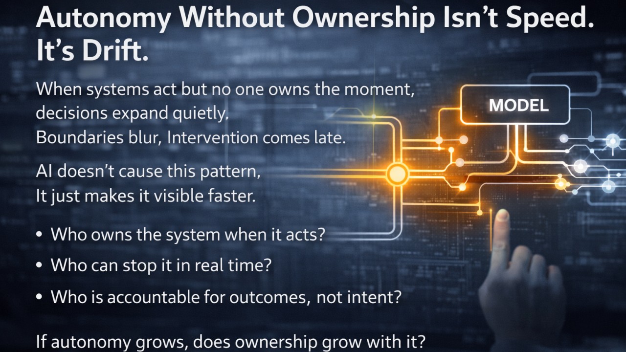 autonomy without ownership is just drift