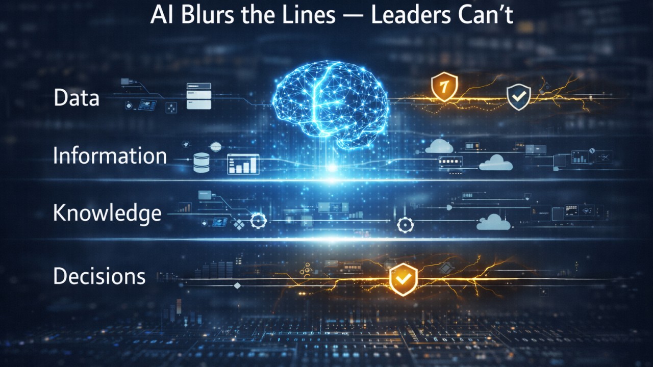 data information knowledge decisions why ai blurs what organizations c